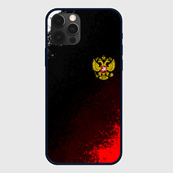 Чехол iPhone 12 Pro Max Герб РФ краски империи