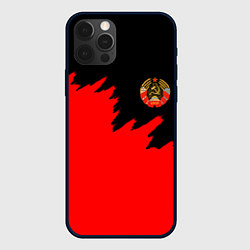 Чехол для iPhone 12 Pro Max СССР красный стиль силы, цвет: 3D-черный