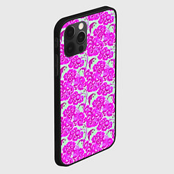 Чехол для iPhone 12 Pro Max Розовая гжель, цвет: 3D-черный — фото 2