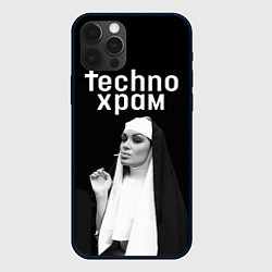 Чехол для iPhone 12 Pro Max Techno храм монашка курит, цвет: 3D-черный