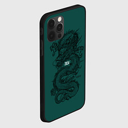 Чехол для iPhone 12 Pro Max Chinese dragon - 2024, цвет: 3D-черный — фото 2