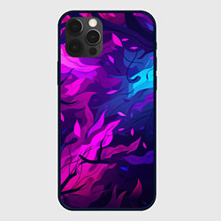 Чехол для iPhone 12 Pro Max Фиолетовые яркие лепестки, цвет: 3D-черный