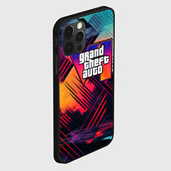 Чехол для iPhone 12 Pro Max GTA 6 abstract logo, цвет: 3D-черный — фото 2