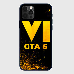 Чехол для iPhone 12 Pro Max GTA 6 - gold gradient, цвет: 3D-черный