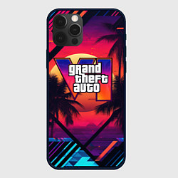 Чехол iPhone 12 Pro Max GTA 6 аbstract logo