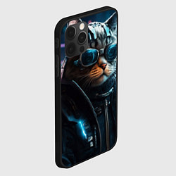 Чехол для iPhone 12 Pro Max Крутой кот от ai, цвет: 3D-черный — фото 2