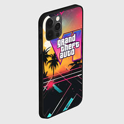 Чехол для iPhone 12 Pro Max GTA 6 night logo, цвет: 3D-черный — фото 2
