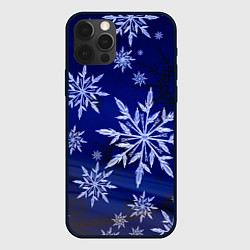 Чехол для iPhone 12 Pro Max Зима и снежинки, цвет: 3D-черный