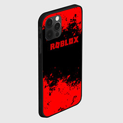 Чехол для iPhone 12 Pro Max Роблокс краски красные, цвет: 3D-черный — фото 2