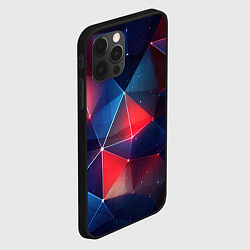 Чехол для iPhone 12 Pro Max Синяя геометрическая абстракция, цвет: 3D-черный — фото 2