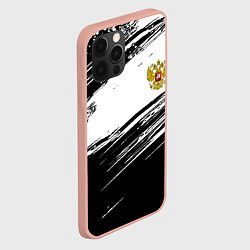 Чехол для iPhone 12 Pro Max Герб РФ спортивные краски, цвет: 3D-светло-розовый — фото 2