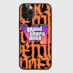 Чехол для iPhone 12 Pro Max GTA 6 граффити, цвет: 3D-черный