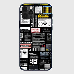 Чехол для iPhone 12 Pro Max Инженерные шильдики, цвет: 3D-черный