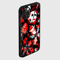 Чехол для iPhone 12 Pro Max Рождественские паттерны орнамент, цвет: 3D-черный — фото 2