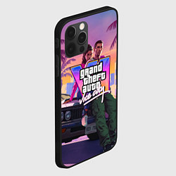 Чехол для iPhone 12 Pro Max Grand theft auto 6 Лусия и Джейсон, цвет: 3D-черный — фото 2