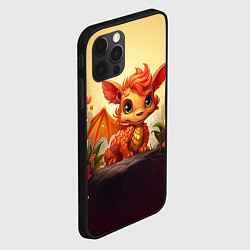 Чехол для iPhone 12 Pro Max Новогодний дракоша 2024, цвет: 3D-черный — фото 2