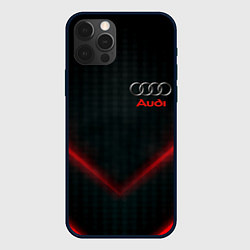 Чехол iPhone 12 Pro Max Audi stripes neon