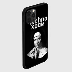 Чехол для iPhone 12 Pro Max Techno храм монашка с красивыми глазами, цвет: 3D-черный — фото 2