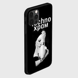 Чехол для iPhone 12 Pro Max Techno храм монашка с золотыми браслетами, цвет: 3D-черный — фото 2