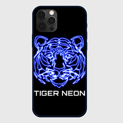 Чехол iPhone 12 Pro Max Tiger neon art