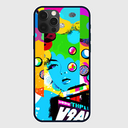 Чехол для iPhone 12 Pro Max Girls face - pop art, цвет: 3D-черный