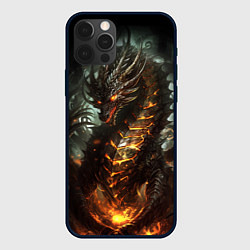 Чехол для iPhone 12 Pro Max Древний огненный дракон символ 2024, цвет: 3D-черный