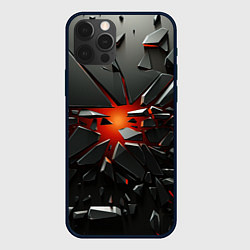 Чехол для iPhone 12 Pro Max Взрыв и черные камни, цвет: 3D-черный