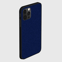 Чехол для iPhone 12 Pro Max Однотонный тёмно-синий текстура, цвет: 3D-черный — фото 2