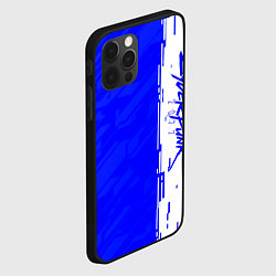 Чехол для iPhone 12 Pro Max Cyberpunk 2077 blue найтсити, цвет: 3D-черный — фото 2