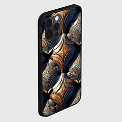 Чехол для iPhone 12 Pro Max Деревянные узоры щита, цвет: 3D-черный — фото 2