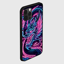 Чехол для iPhone 12 Pro Max Neon Japanese dragon - irezumi, цвет: 3D-черный — фото 2