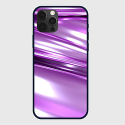 Чехол iPhone 12 Pro Max Нежные фиолетовые полосы абстракта
