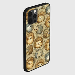 Чехол для iPhone 12 Pro Max Паттерн лесной ежик, цвет: 3D-черный — фото 2