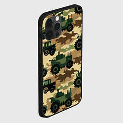 Чехол для iPhone 12 Pro Max Трактора камуфляжный паттерн, цвет: 3D-черный — фото 2