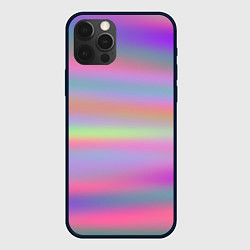 Чехол для iPhone 12 Pro Max Голографические неоновые полосы, цвет: 3D-черный