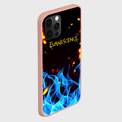 Чехол для iPhone 12 Pro Max Evanescence огонь рок группа, цвет: 3D-светло-розовый — фото 2