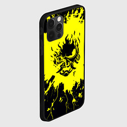 Чехол для iPhone 12 Pro Max Cyberpunk samurai logo 2077, цвет: 3D-черный — фото 2