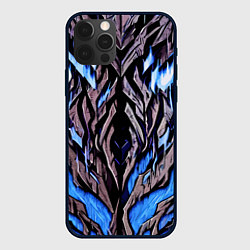 Чехол для iPhone 12 Pro Max Камень и синий огонь, цвет: 3D-черный