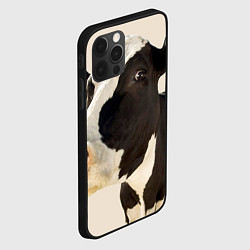 Чехол для iPhone 12 Pro Max Настоящая корова, цвет: 3D-черный — фото 2