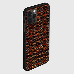 Чехол для iPhone 12 Pro Max Паттерн абстрактный плиткой, цвет: 3D-черный — фото 2