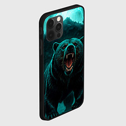 Чехол для iPhone 12 Pro Max Царь тайги - медведь молнии, цвет: 3D-черный — фото 2
