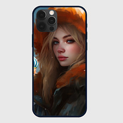 Чехол iPhone 12 Pro Max Русская девушка в стиле аниме Москва