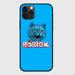 Чехол для iPhone 12 Pro Max Roblox синий кот, цвет: 3D-черный