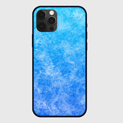 Чехол для iPhone 12 Pro Max Дым на голубом фоне, цвет: 3D-черный