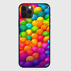 Чехол для iPhone 12 Pro Max Радужные пупырки, цвет: 3D-черный