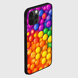 Чехол для iPhone 12 Pro Max Разноцветные шарики, цвет: 3D-черный — фото 2