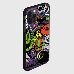 Чехол для iPhone 12 Pro Max Страшно веселые монстры, цвет: 3D-черный — фото 2