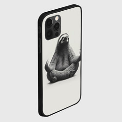 Чехол для iPhone 12 Pro Max Ленивиц в позе лотоса, цвет: 3D-черный — фото 2