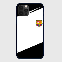 Чехол iPhone 12 Pro Max Barcelona краски чёрные спорт