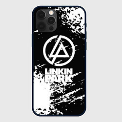 Чехол для iPhone 12 Pro Max Linkin park logo краски текстура, цвет: 3D-черный